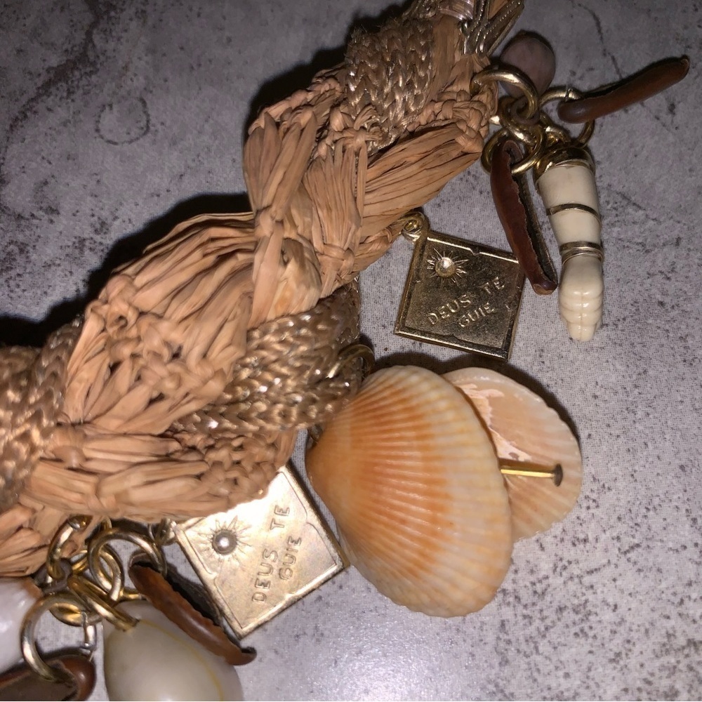 Vintage Unique Woven Vintage Handmade Choker Charm Necklace Maximalism Art Rare - Picture 4 of 12